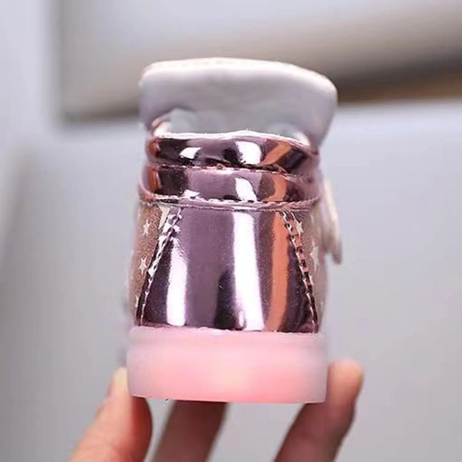 Toddler Light Up Sneaker Baby Infant Newborn First Walking Sport Shoes with Bow Girls Boys Led Outdoor Slip On Shoes