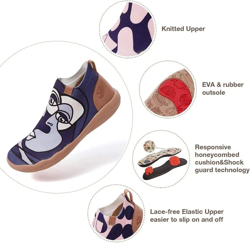 UIN Men's Walking Shoes Slip On Knitted Casual Boots Lightweight Comfort Fashion Sneaker The New Us