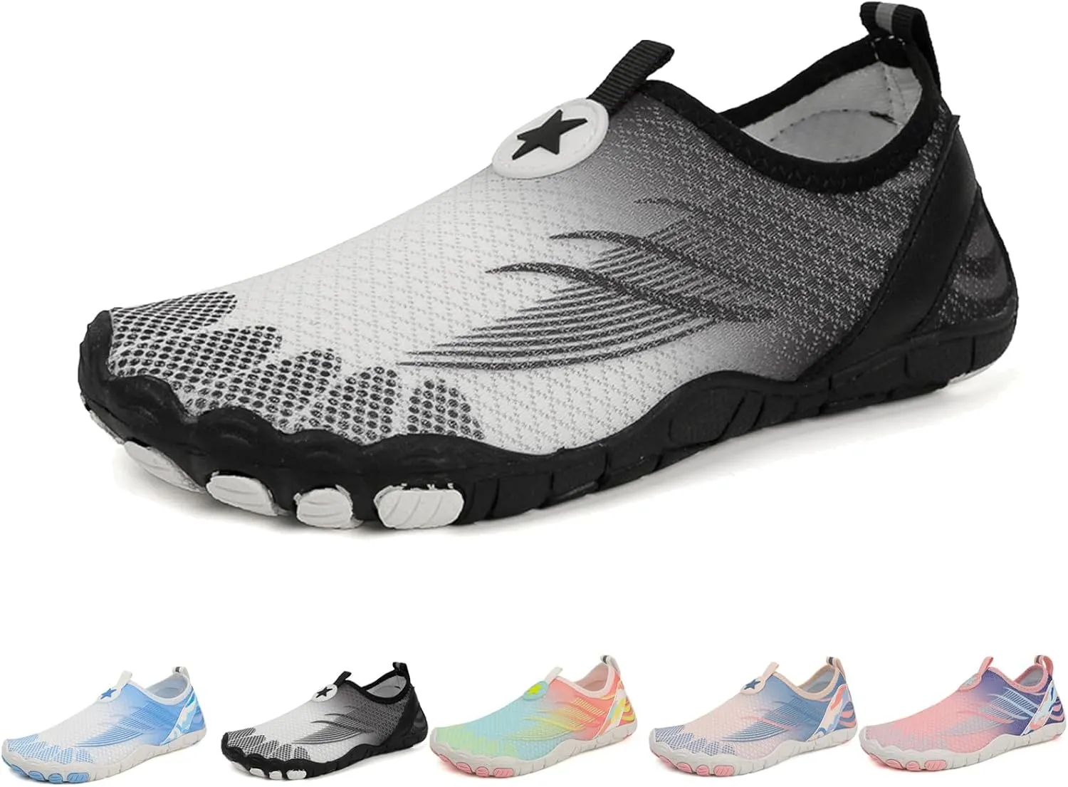 Unisex Trail Barefoot Running Shoes, Hiking Waterproof Trail Knit Trainers Fitness Fivefinger Toe Shoes for Women Men