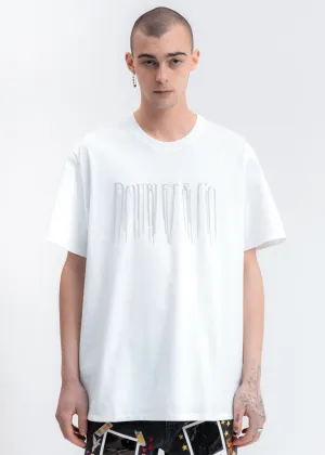 White Chain Fringe Embroidery T-Shirt
