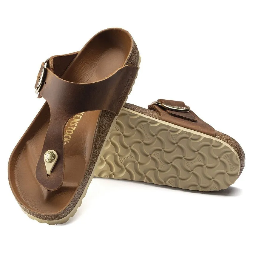 Women's Gizeh Big Buckle Oiled Leather Sandal