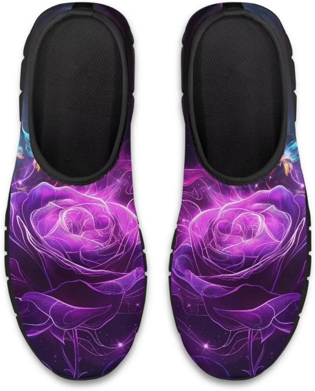 Women's Rose Sneaker Casual Low Top Lightweight Running Shoes Cozy Slip On Anti-Skid Outdoor Walking Sneaker for Ladies US 5.5-11.5