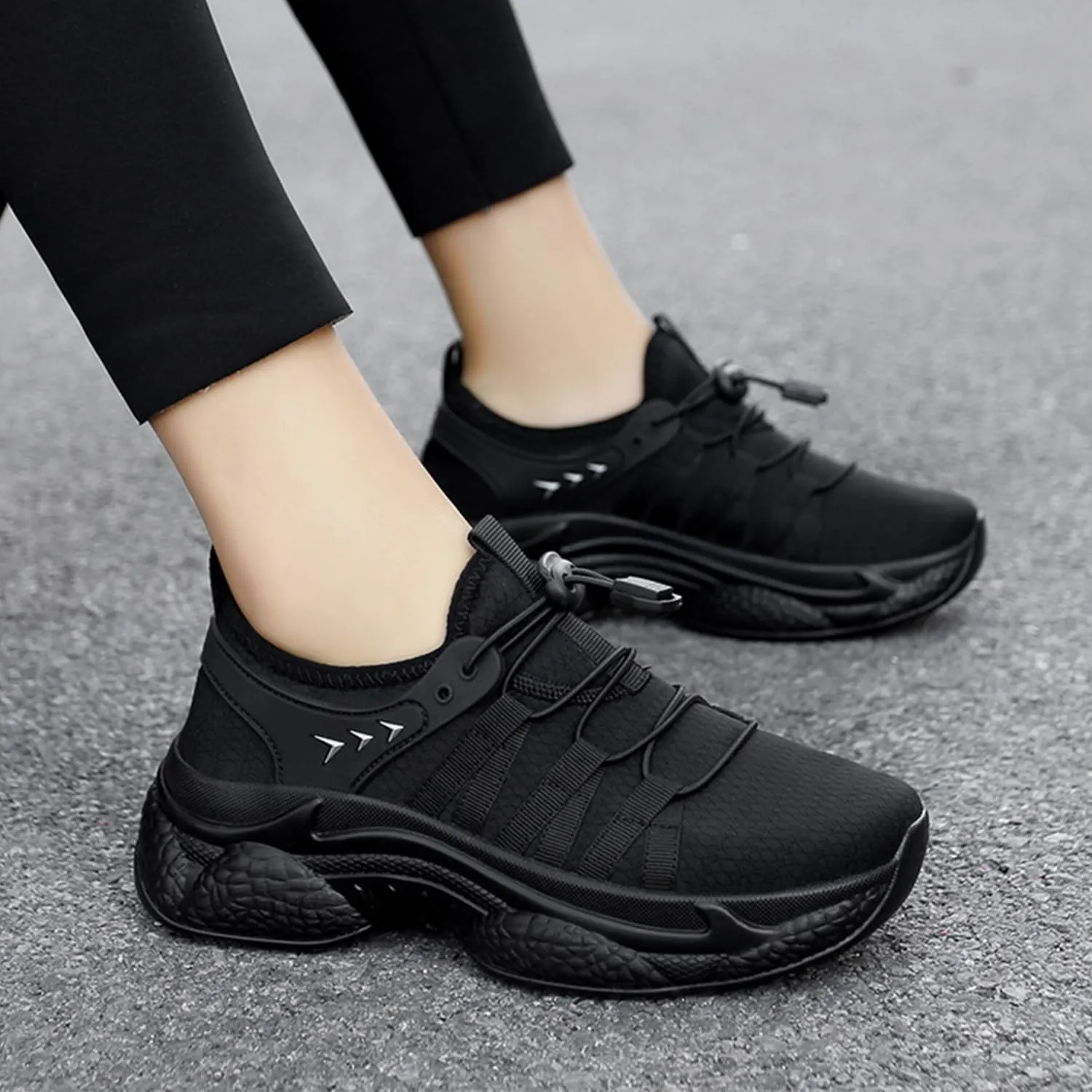 Womens Running Shoes Slip-on Walking Tennis Sneakers Lightweight Breathable Casual Soft Sole Mesh Workout Sports Shoes