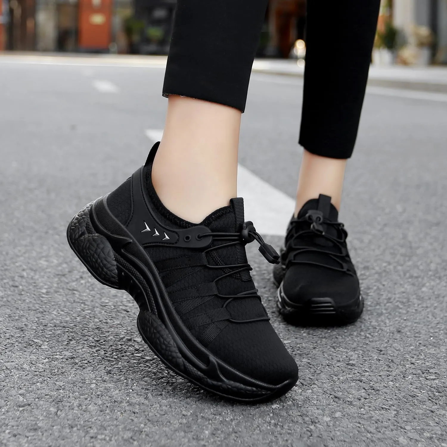 Womens Running Shoes Slip-on Walking Tennis Sneakers Lightweight Breathable Casual Soft Sole Mesh Workout Sports Shoes
