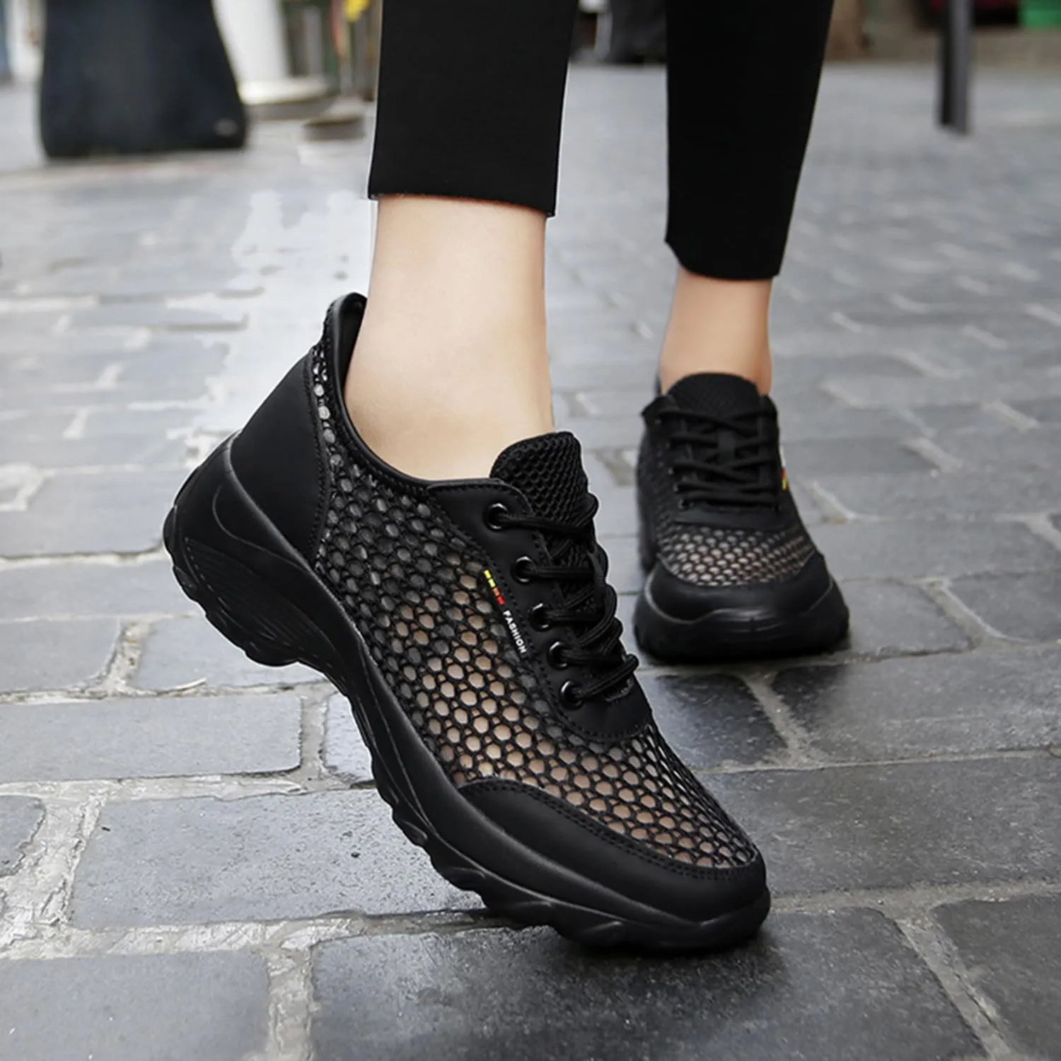 Womens Running Shoes Slip-on Walking Tennis Sneakers Lightweight Breathable Casual Soft Sole Mesh Workout Sports Shoes