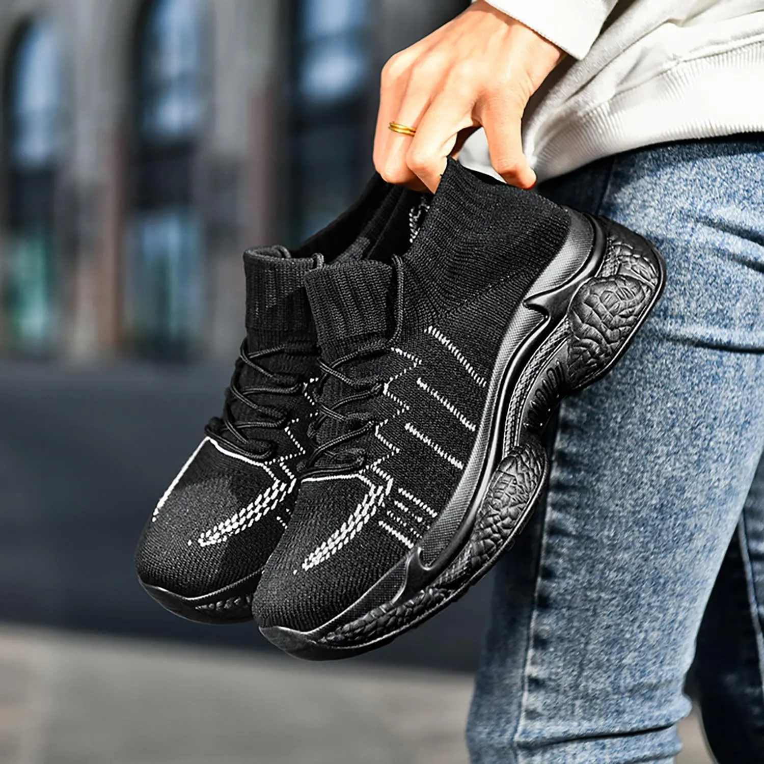 Womens Running Shoes Slip-on Walking Tennis Sneakers Lightweight Breathable Casual Soft Sole Mesh Workout Sports Shoes