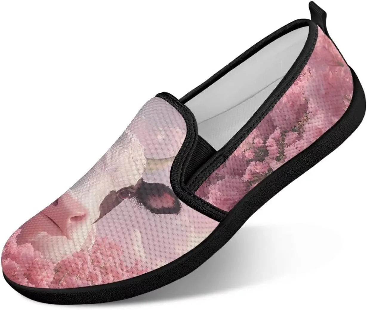 Women's Slip On Flat Sneakers Casual Loafers Mesh Art Pattern Comfort Soft Walking Shoes for Women Daily Travel Shoes US Size 6-11