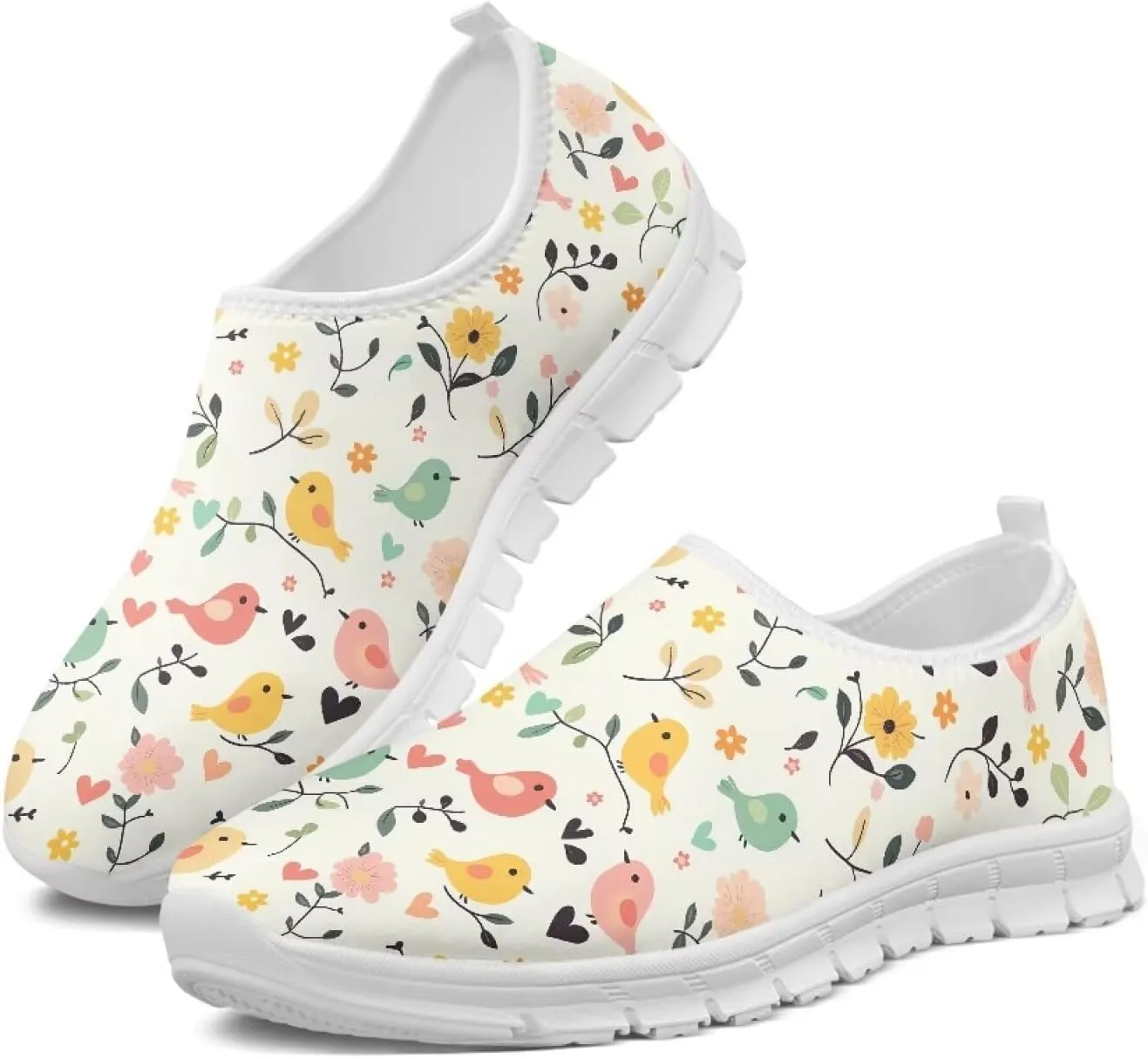 Women's Sneakers Casual Low-Top Slip-On Sport Sneakers Breathable Outdoor Comfortable Lightweight Walking Shoes for Teen Girls US 5.5-11.5