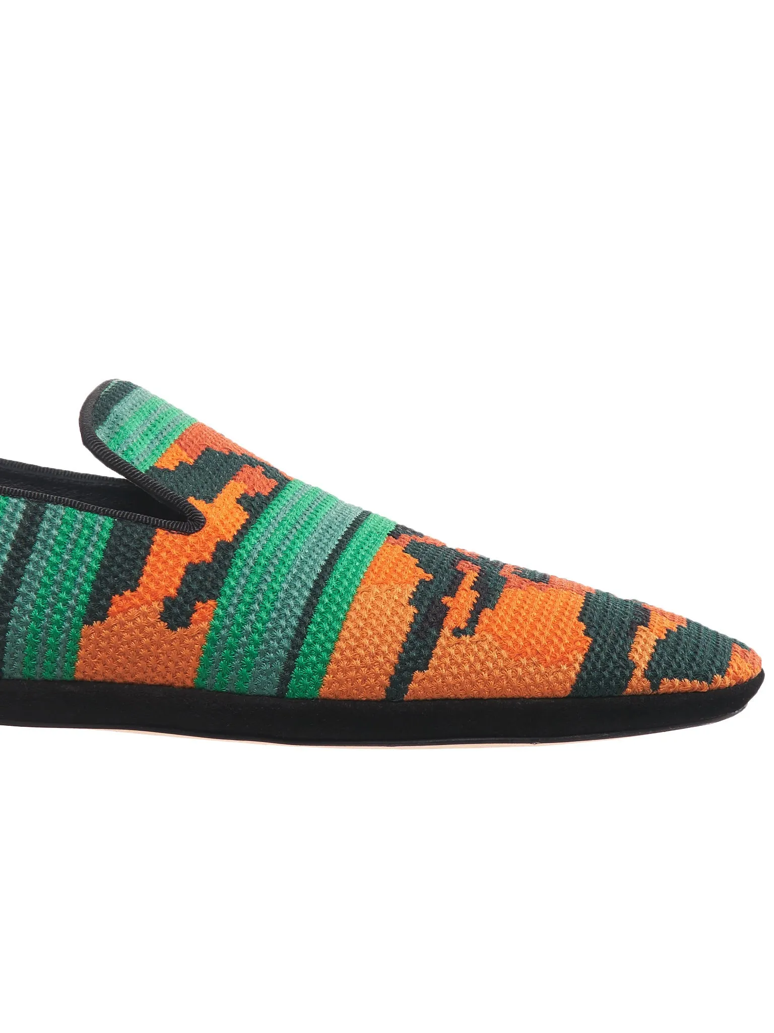 Woven Loafer (453-29-594-ORANGE-GREEN)