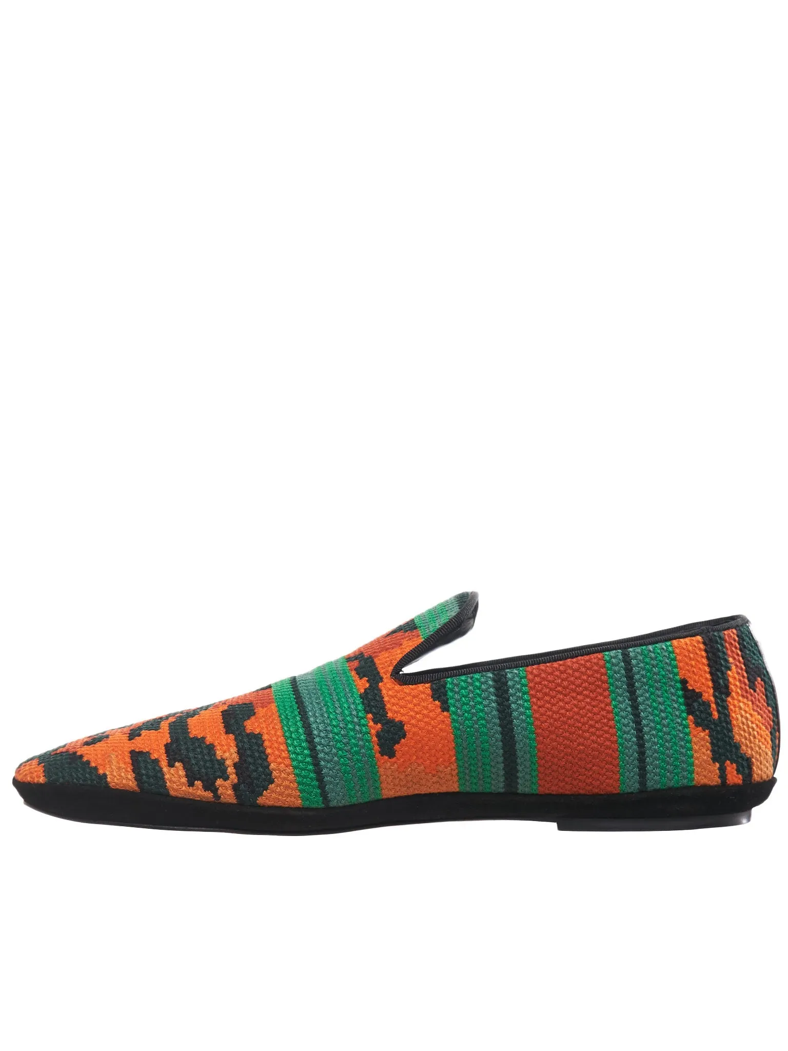 Woven Loafer (453-29-594-ORANGE-GREEN)