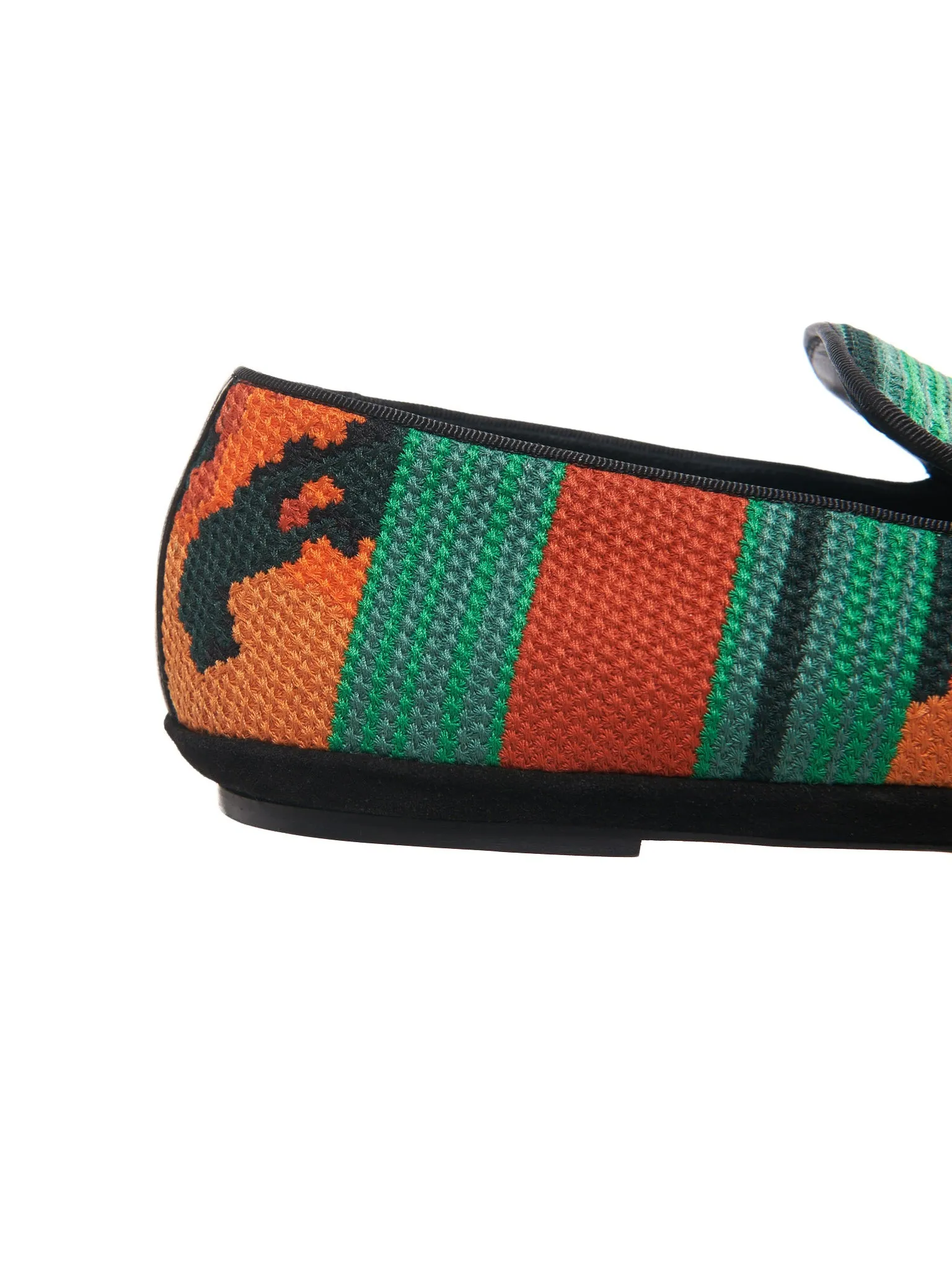 Woven Loafer (453-29-594-ORANGE-GREEN)