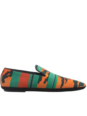 Woven Loafer (453-29-594-ORANGE-GREEN)