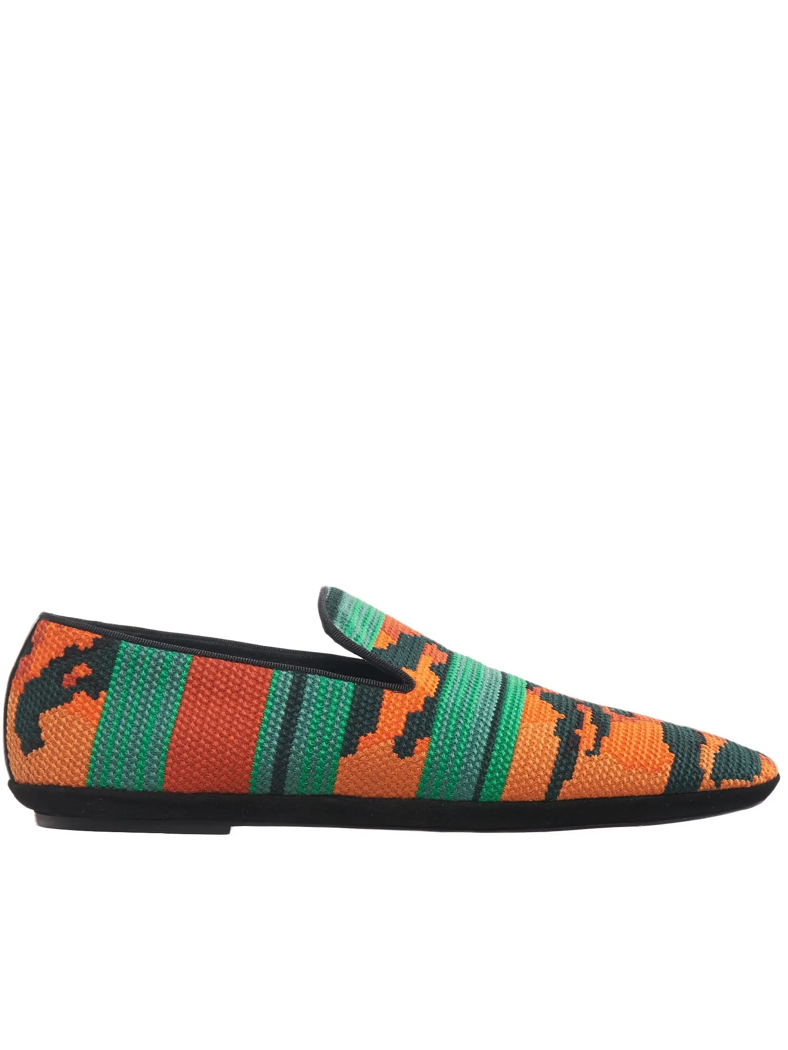 Woven Loafer (453-29-594-ORANGE-GREEN)