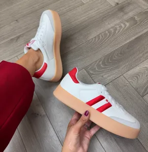 XTI 144050 (SS25) Trainer With Flatform Gum Sole - Rojo (X26)